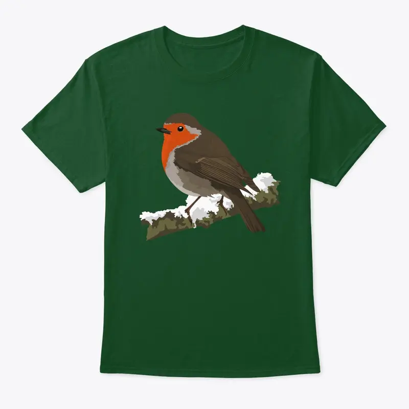 Robin in Winter Shirt